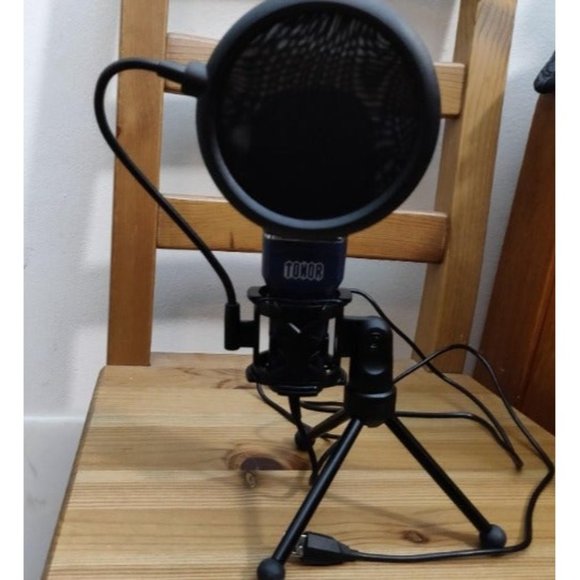 USB Microphone, Computer Cardioid Condenser PC Gaming Mic with Tripod Stand - Picture 2 of 3